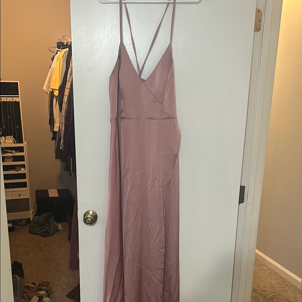 Azazie Dusty Rose Corset Dress